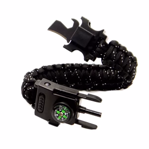 Zapestnica preživetja - LUČKA - Črna/Bela